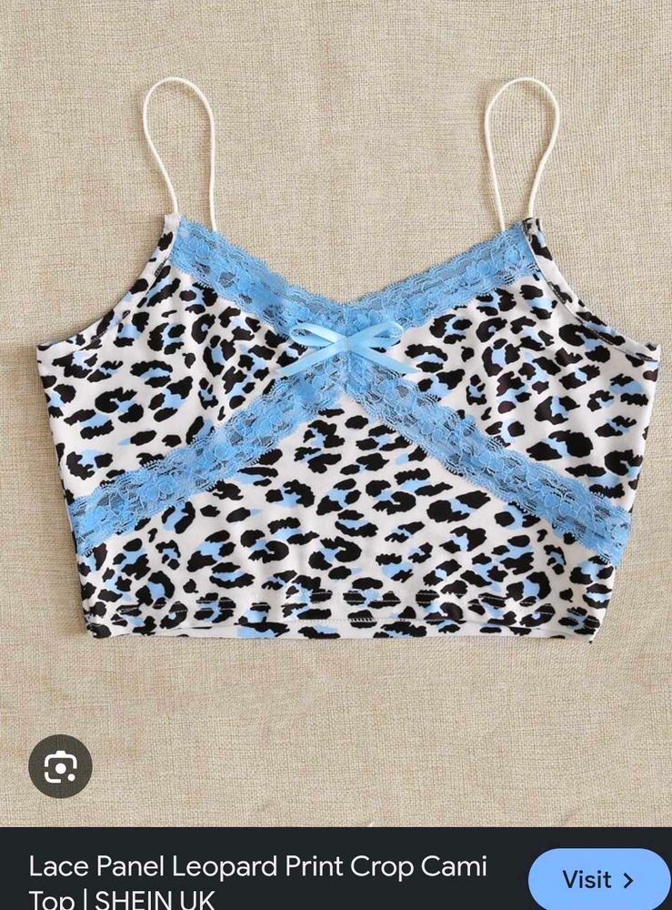 Leopard Print Lace Cami Top
