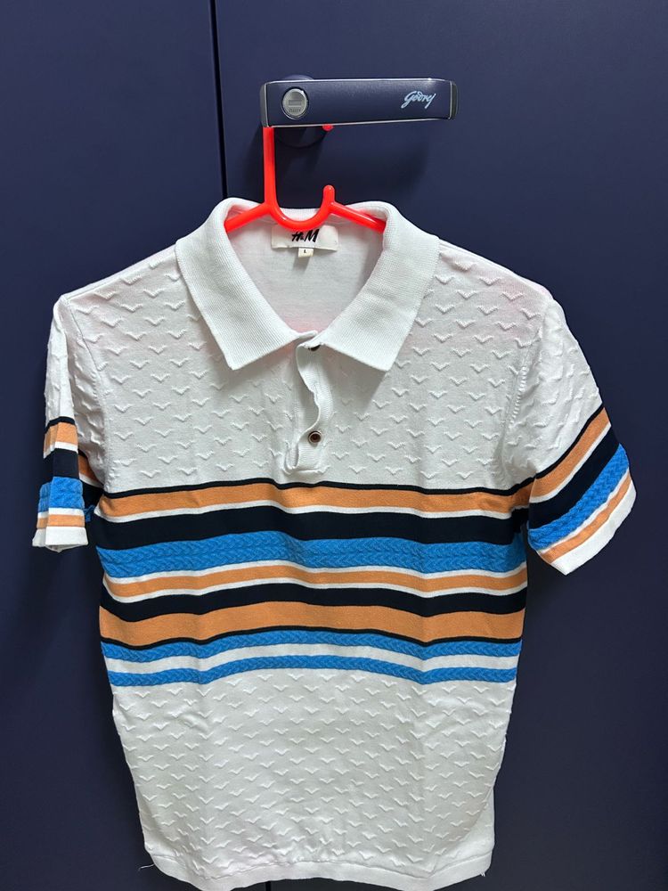 H&amp;M Striped Polo T-Shirt