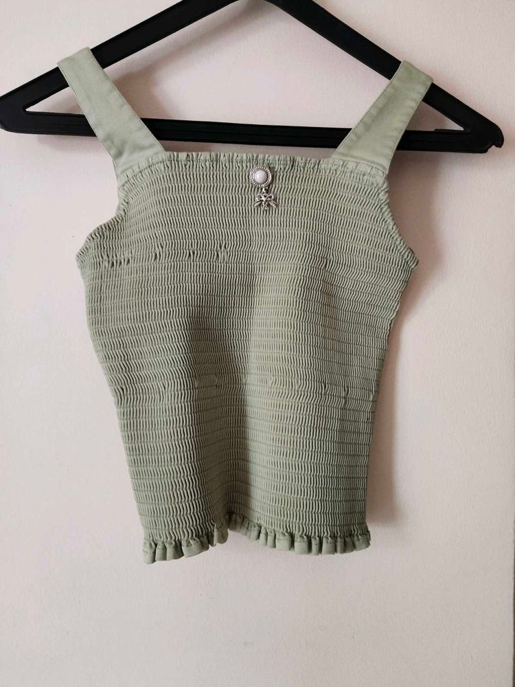 Smocked Crop Top