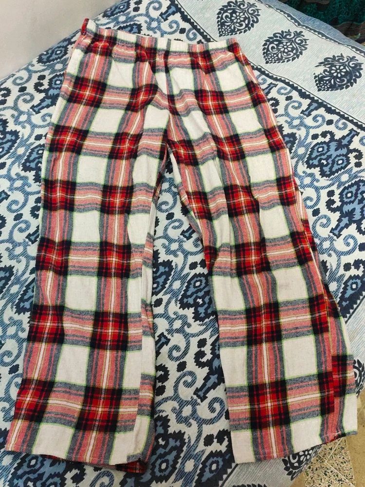 Red White Chex Pyjama Women