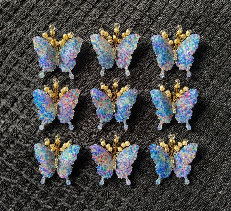 Set of 9 Butterfly Hair Clips