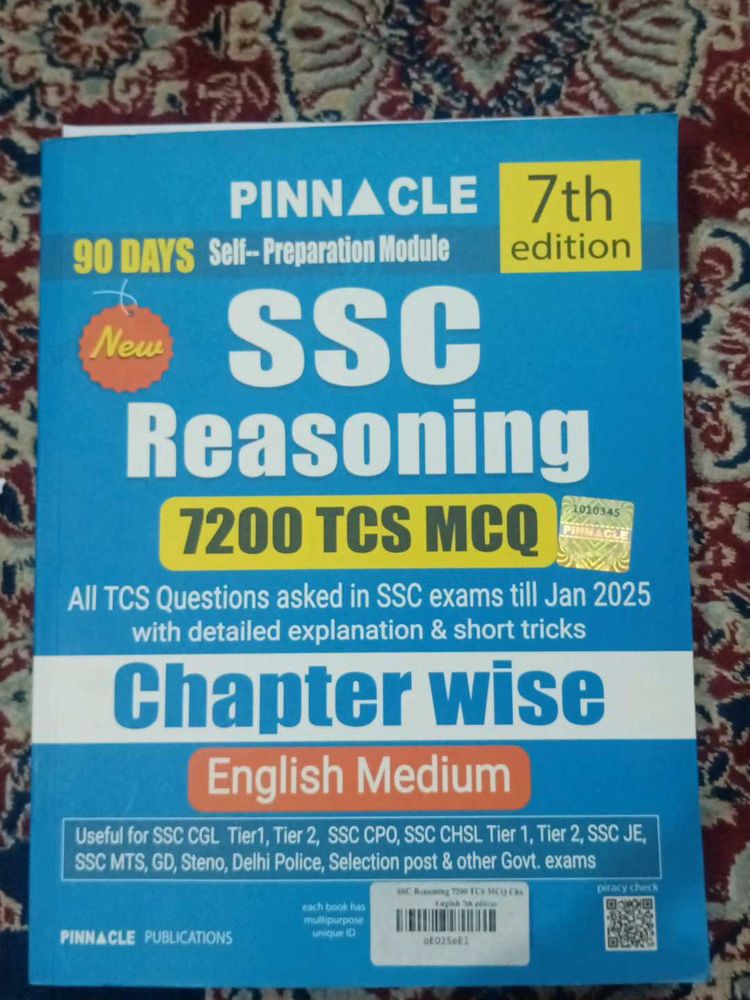Pinnacle SSC Reasoning 7th Edition