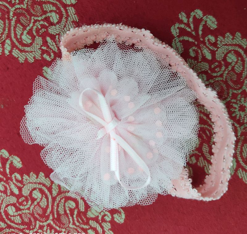 Soft Stretchy Pink Colour Hair Band for Baby Girls