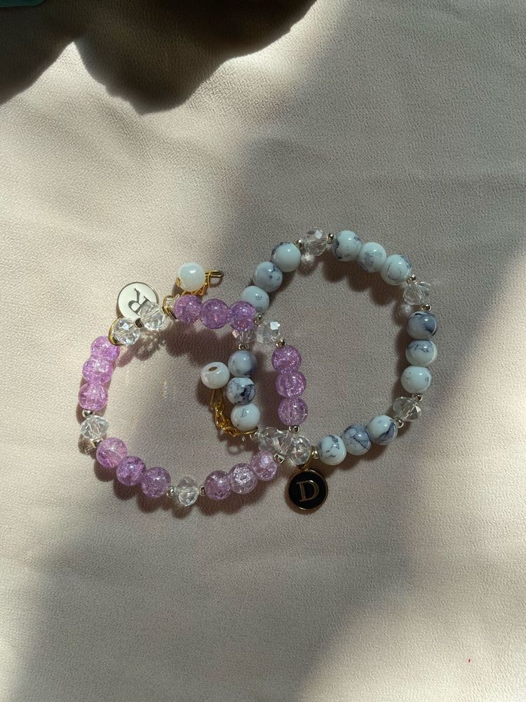 Charming Beaded Bracelets - Set of Two