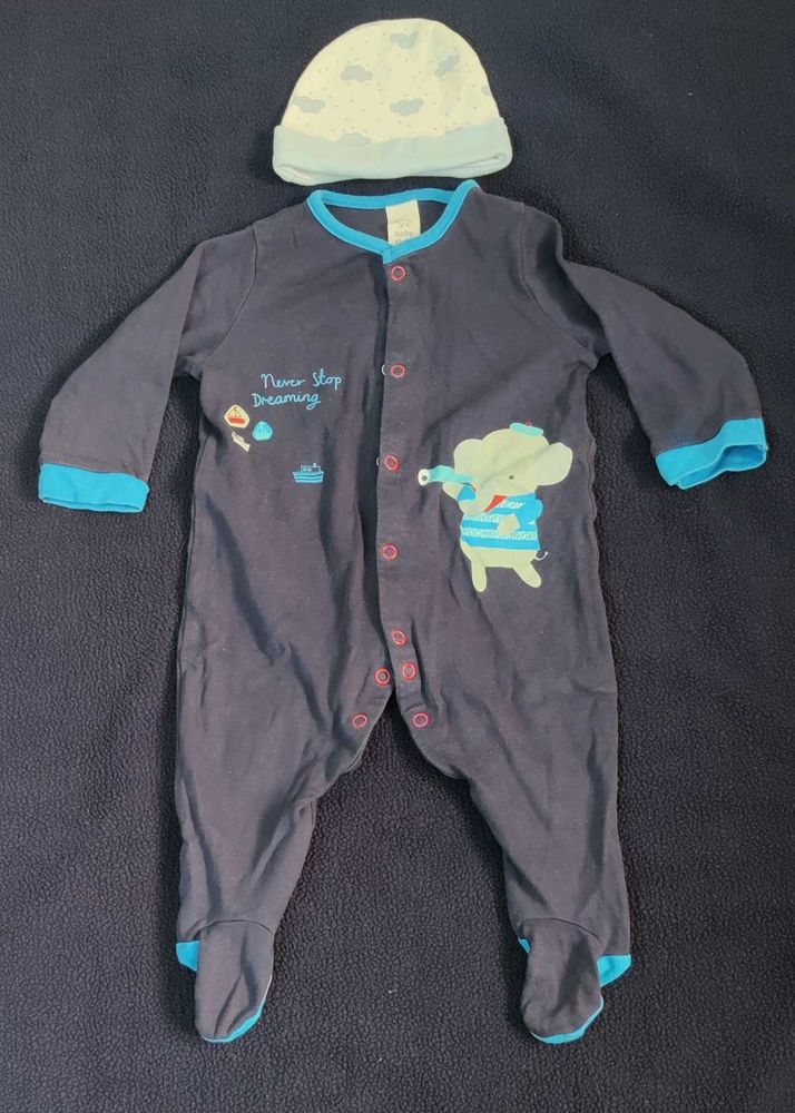Cute Baby Romper &amp; Hat Set