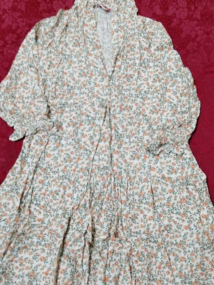 Chic Floral Print Midi Dress