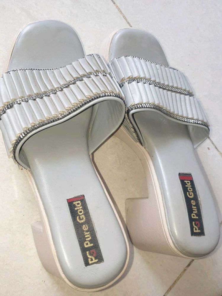 Elegant Ruched Wedge Sandals
