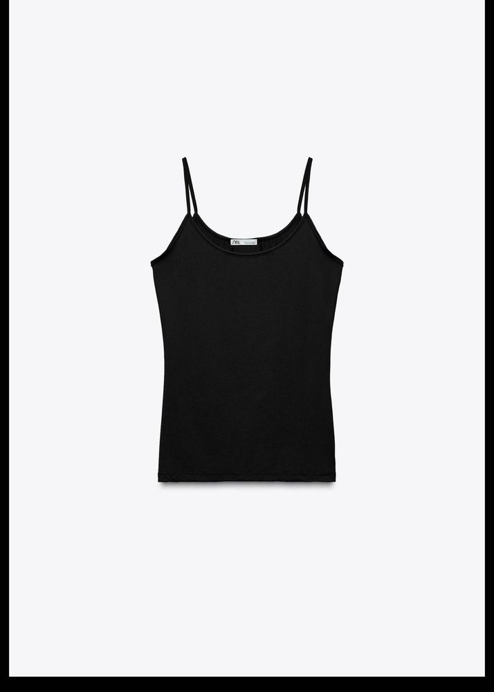 Zara Classic Black Spaghetti Strap Top