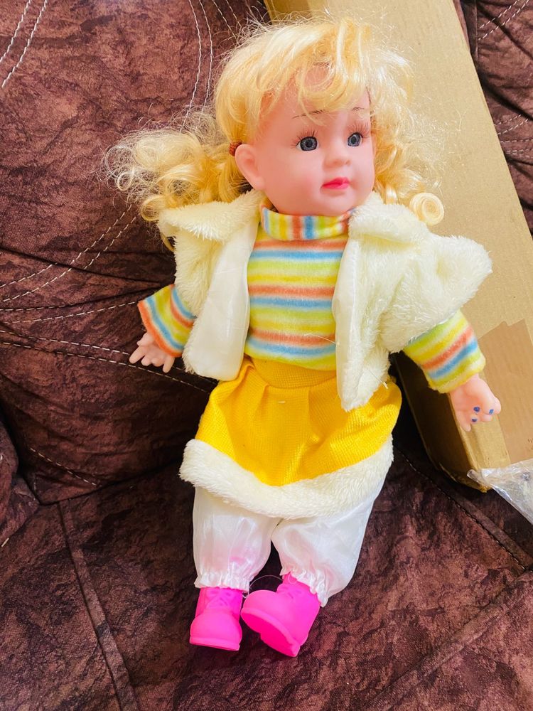 Cute Doll with Blonde Pigtails