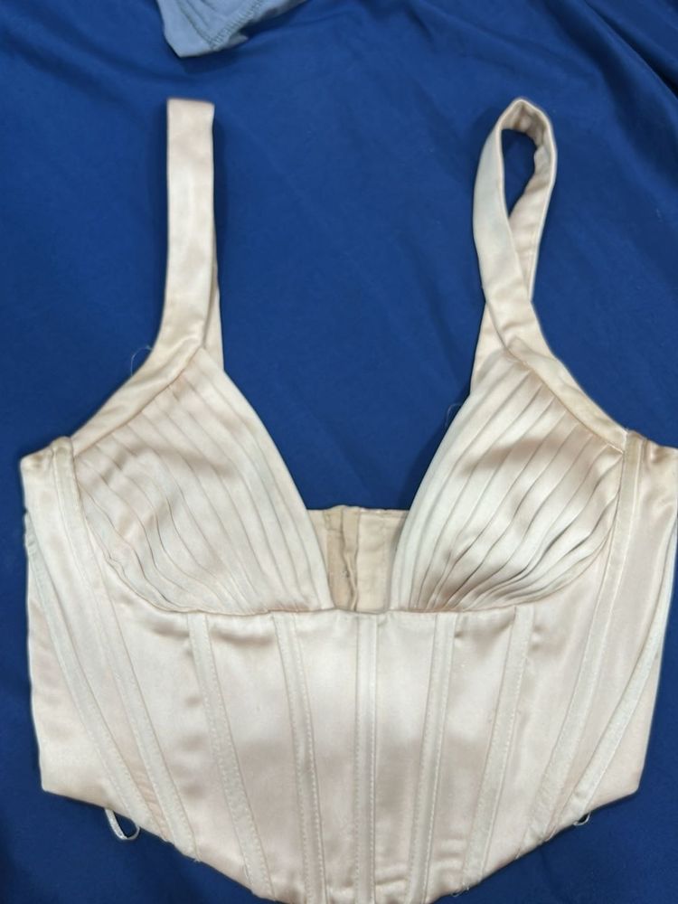 Zara Satin Corset Top-high quality