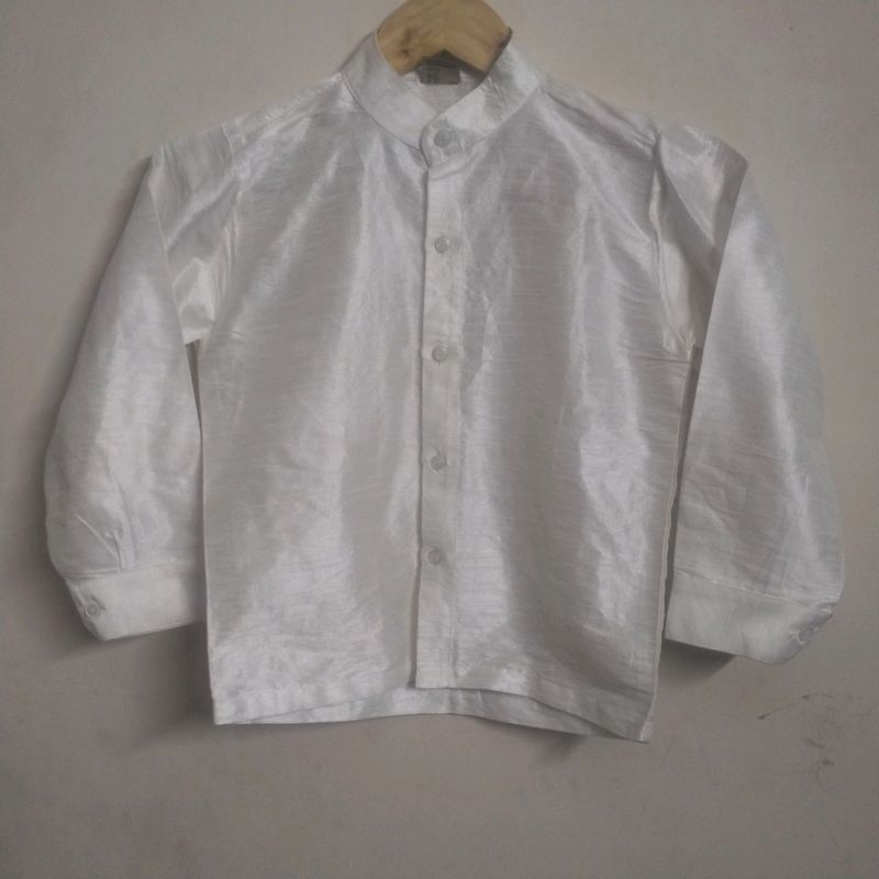 Raw Silk Shirt For Kids