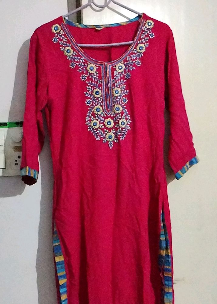 Rayon Embroidered Kurta