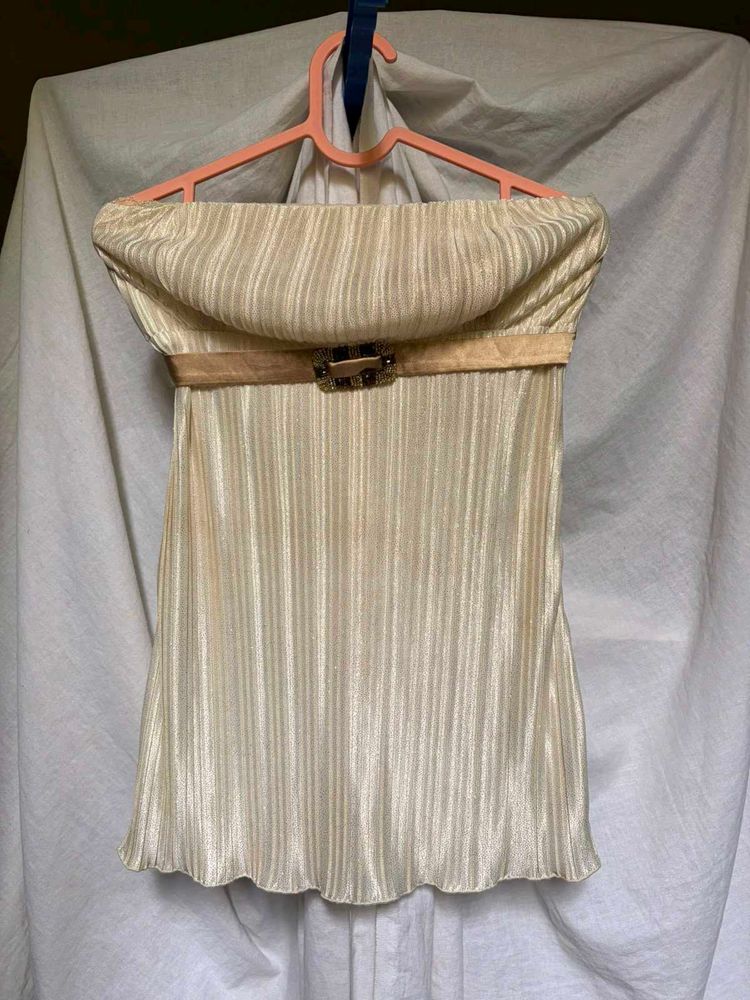 Vintage y2k style Shiny Tube Top
