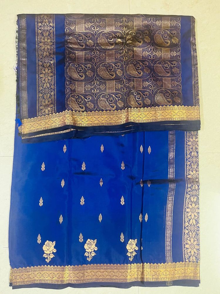 Royal Blue Silk Saree