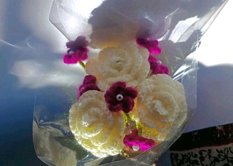 Crochet Rose  Flower Bouquet