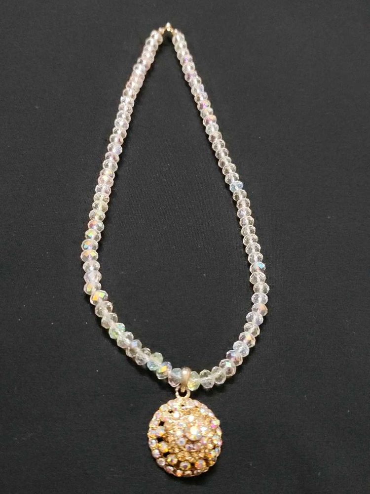 Crystal Beaded Necklace with Pendant
