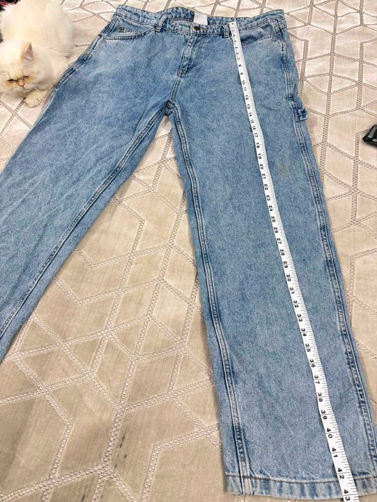 Karl Kani Men’s Light Blue Wide Leg Denim Jeans |