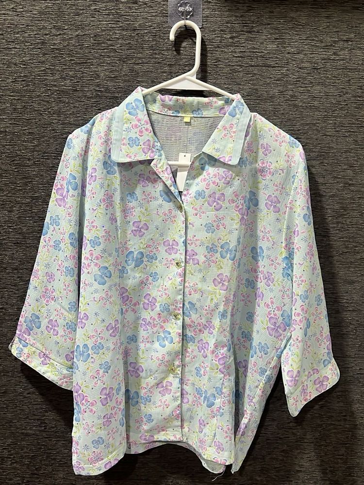Floral Button-Down Top