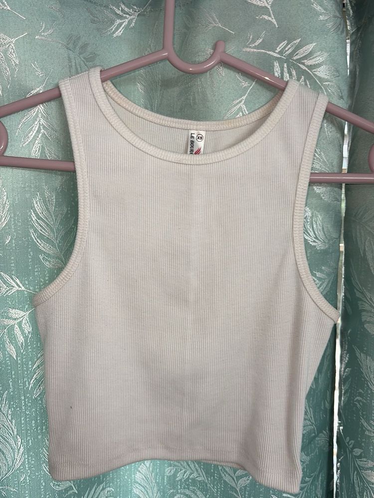 Ribbed Tank Top - white