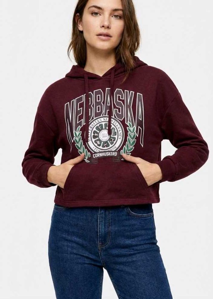 Nebraska Cropped Hoodie