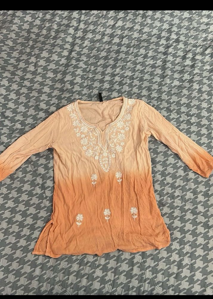 Ombre Embroidered Kurta