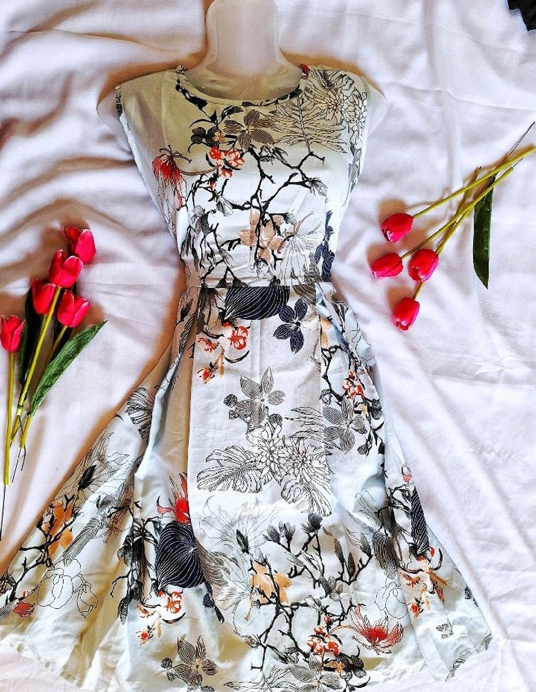 Floral Sky Blue Dress (Women)