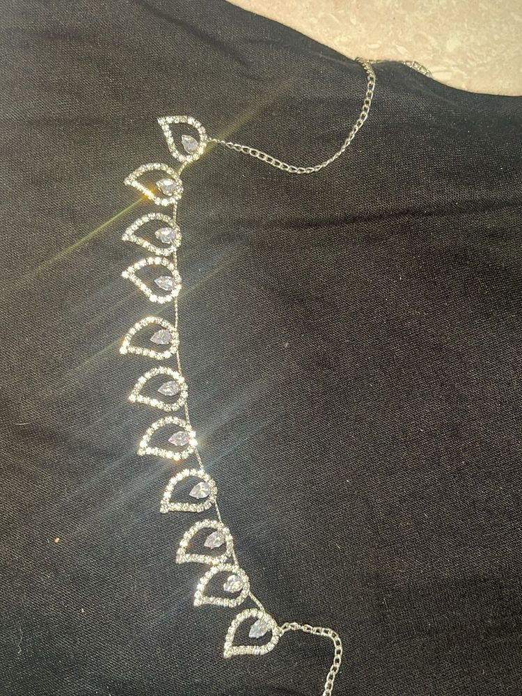 Sparkling Leaf Chain Body Jewelry