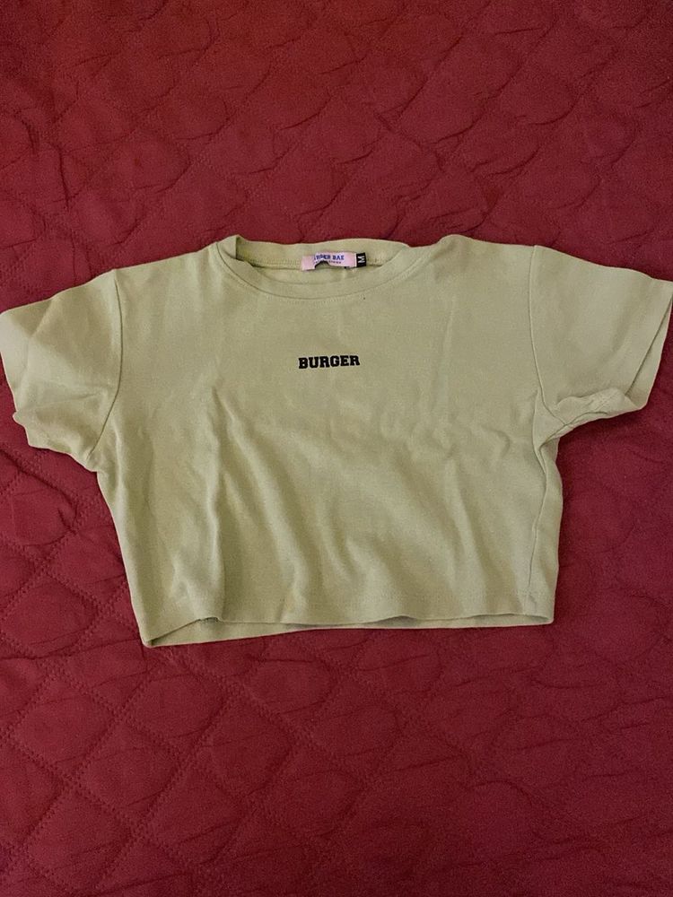 Burger Crop Top