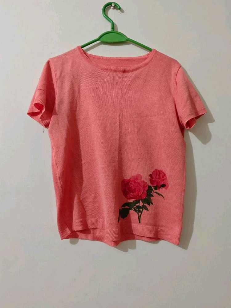 Floral Rose Knit Top