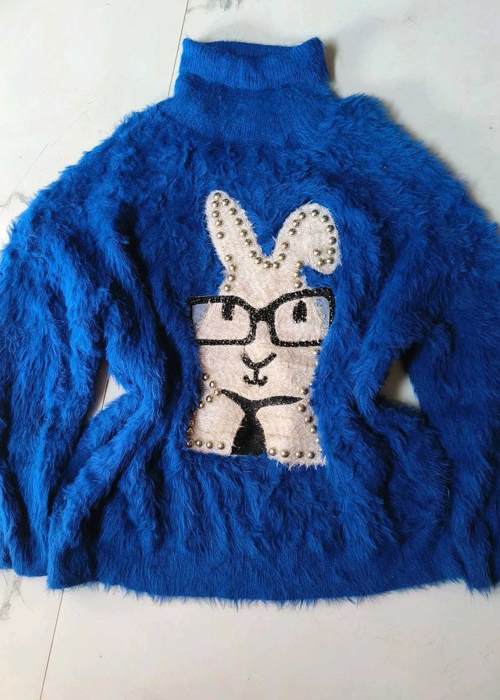 fur fuzzy woollen sweater