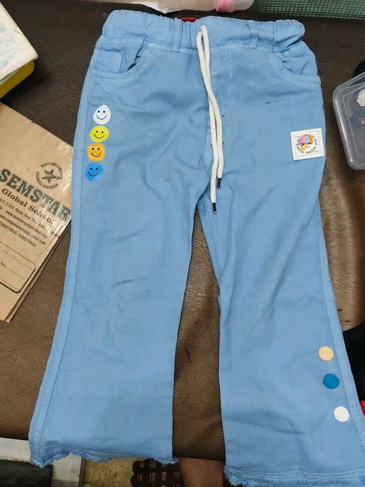 Cute Light Blue Bell Bottom Jeans