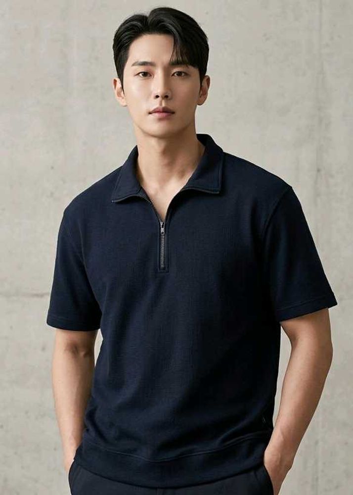 Men's Short Sleeve Quarter Zip tshirt