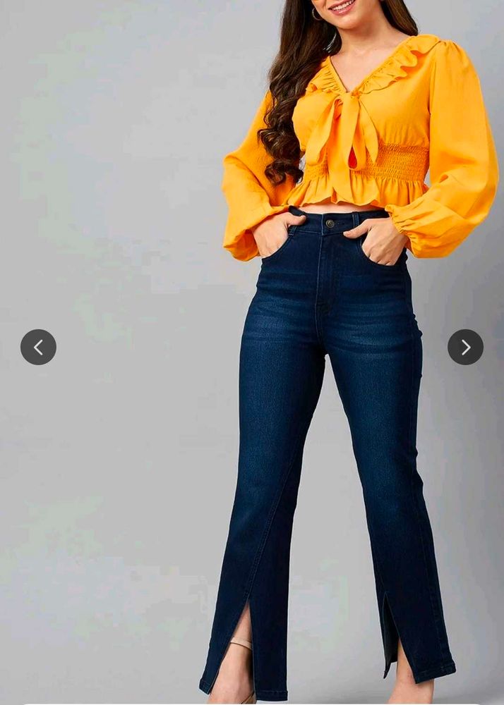 Stylish yellow top