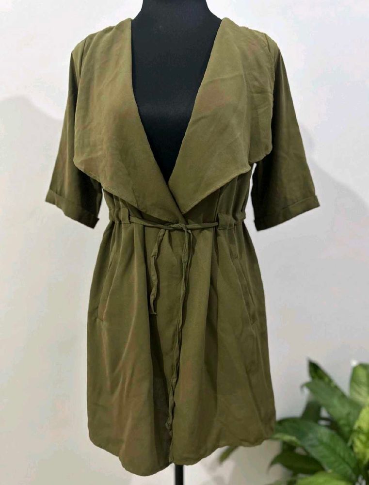 Olive Green Wrap Dress