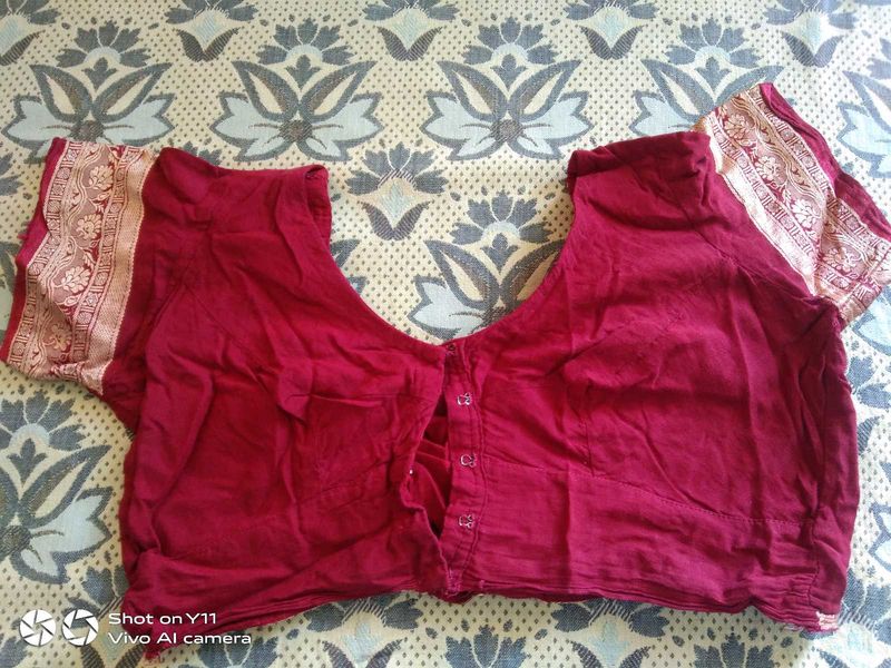 Maroon Saree Blouse