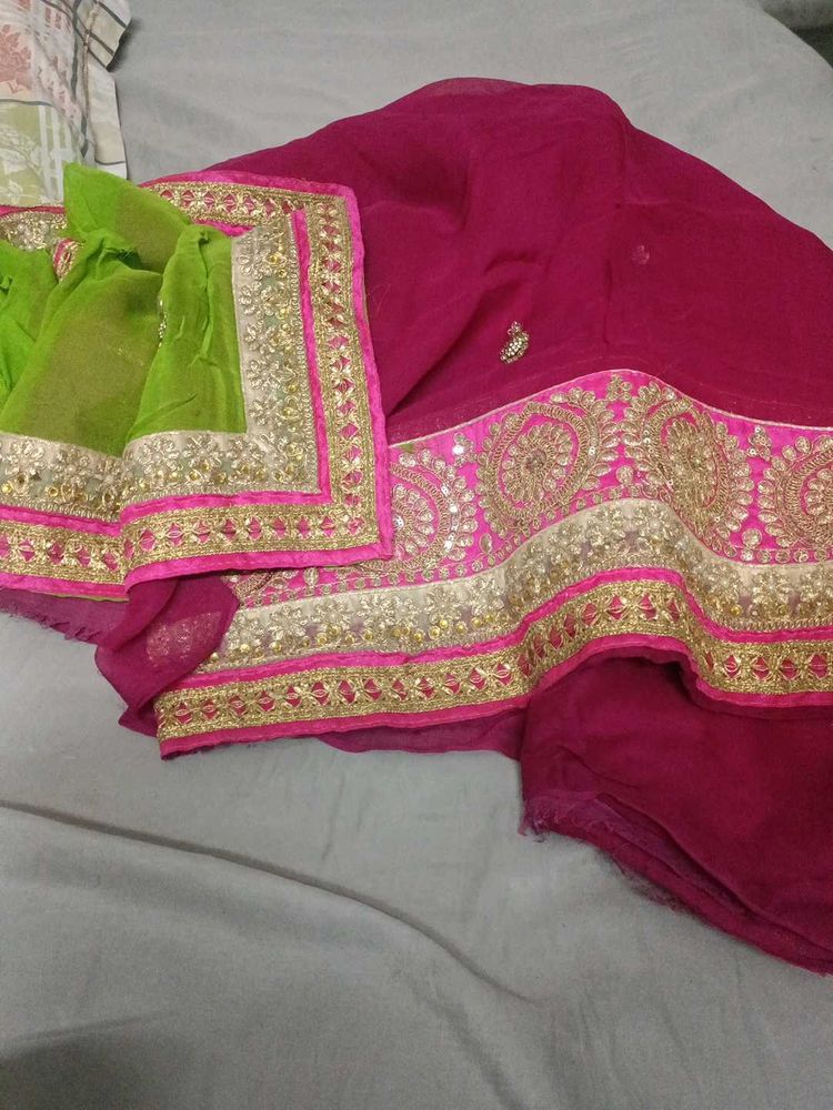 Beautiful Embroidered Silk Saree
