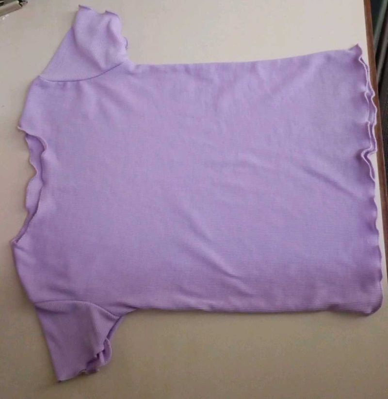 Lavender Lettuce Hem Top