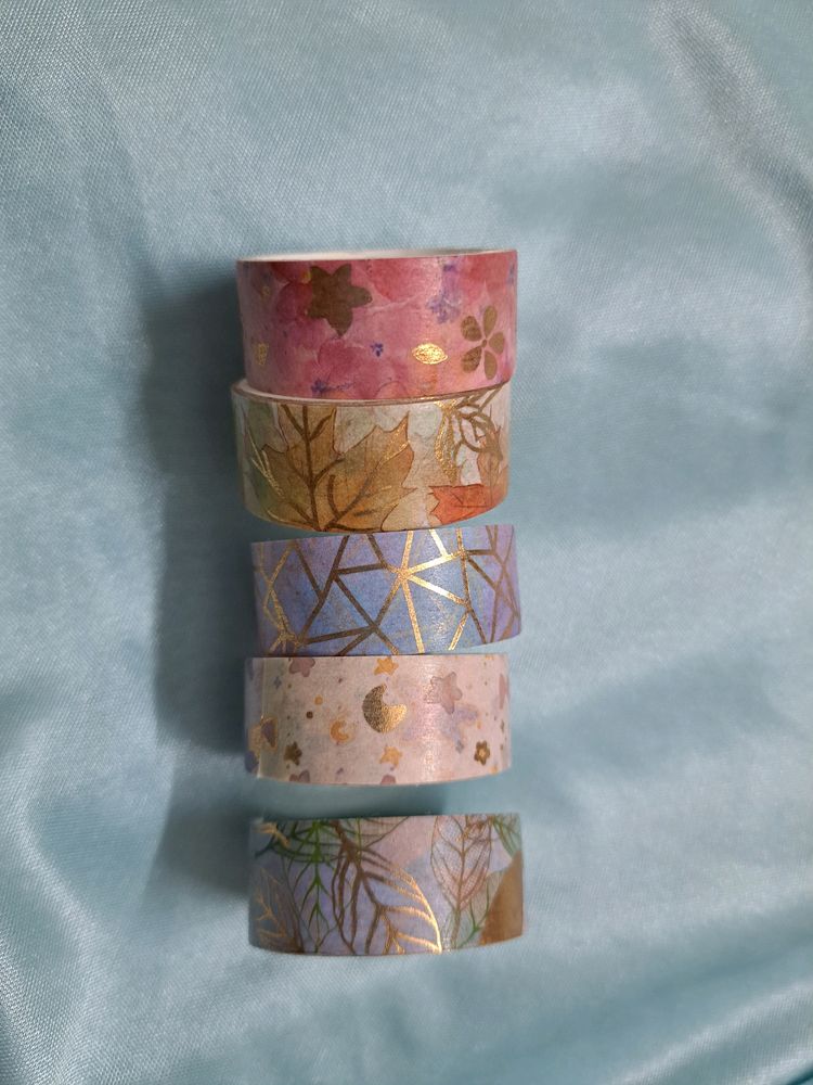 Set Of 5 Washi Tapes Scrapbook Journal
