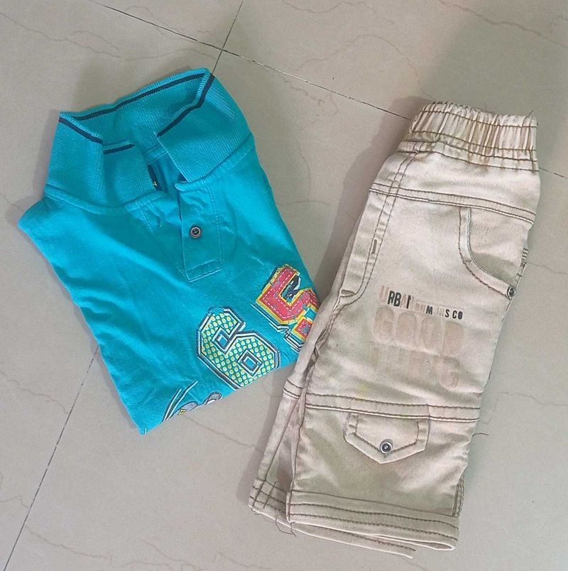 Boys Outfit - Polo Shirt &amp; Shorts