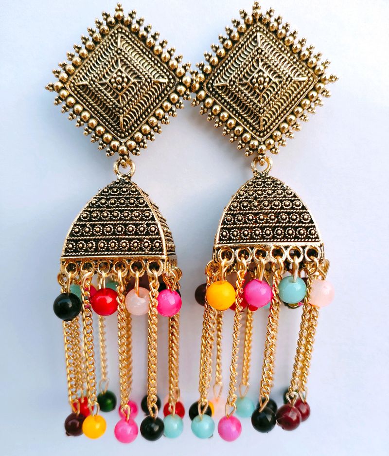 Multicolour Jhumki For Girls/Women