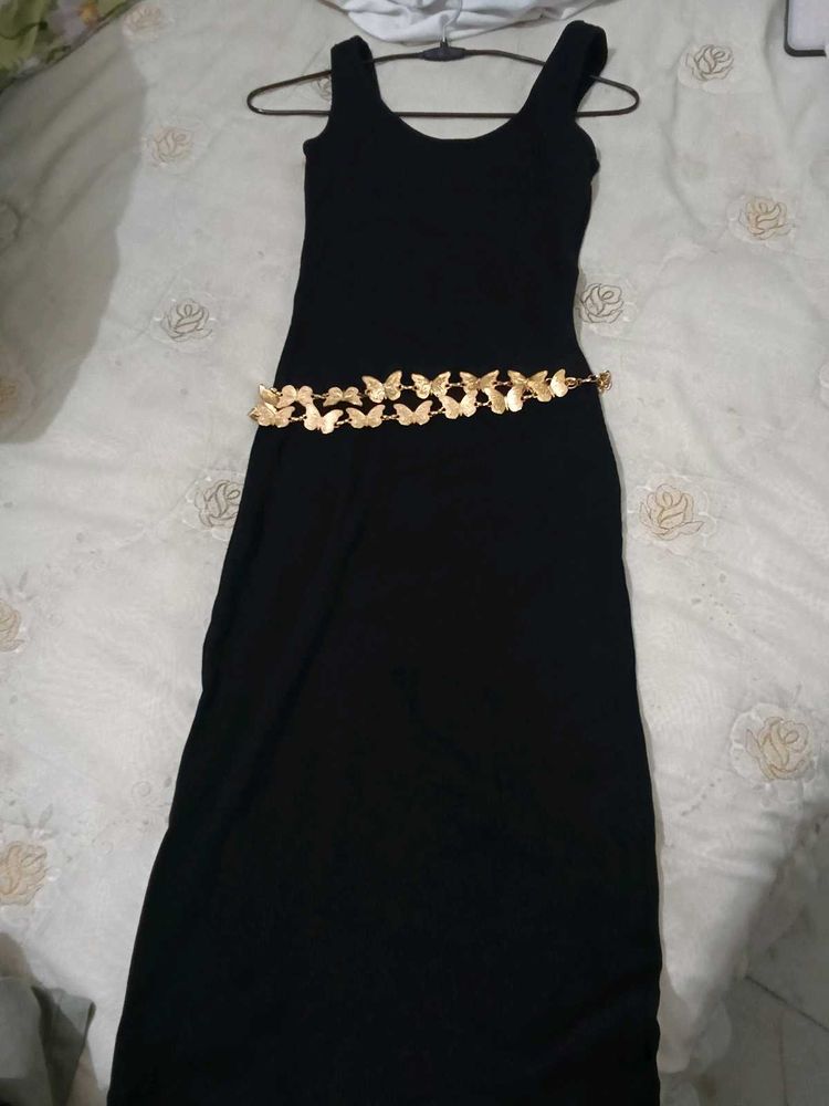 Black Sleeveless Maxi Dress