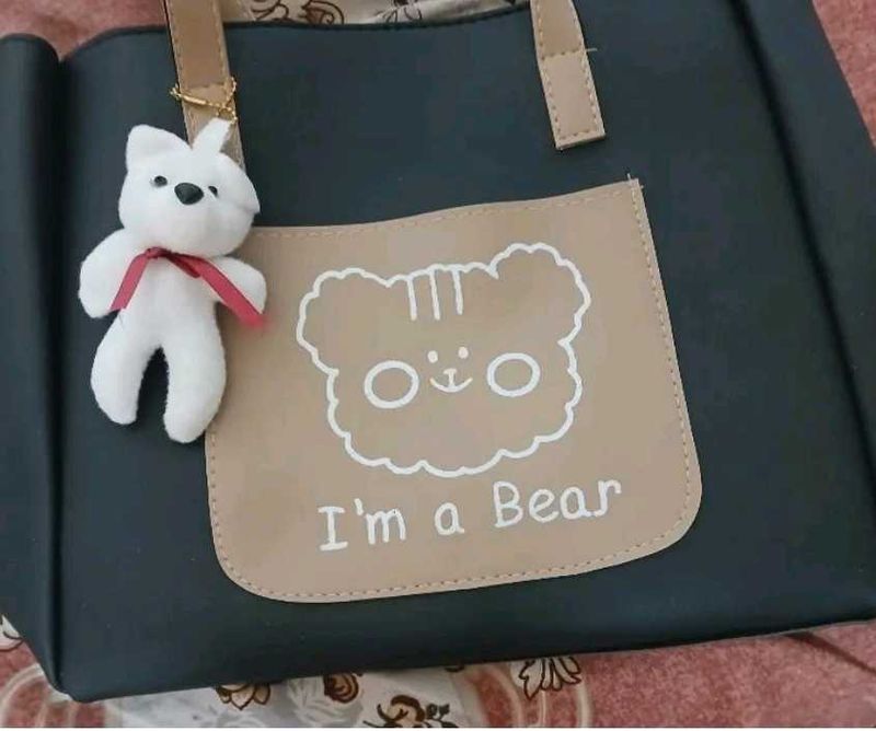 New Cute Bear Tote Bag