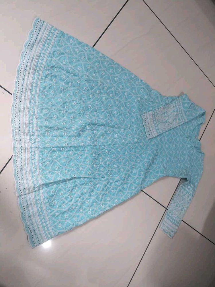 Beautiful Blue Chikankari Kurta