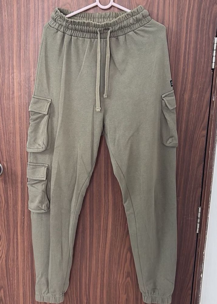 Olive Green Cargo Joggers