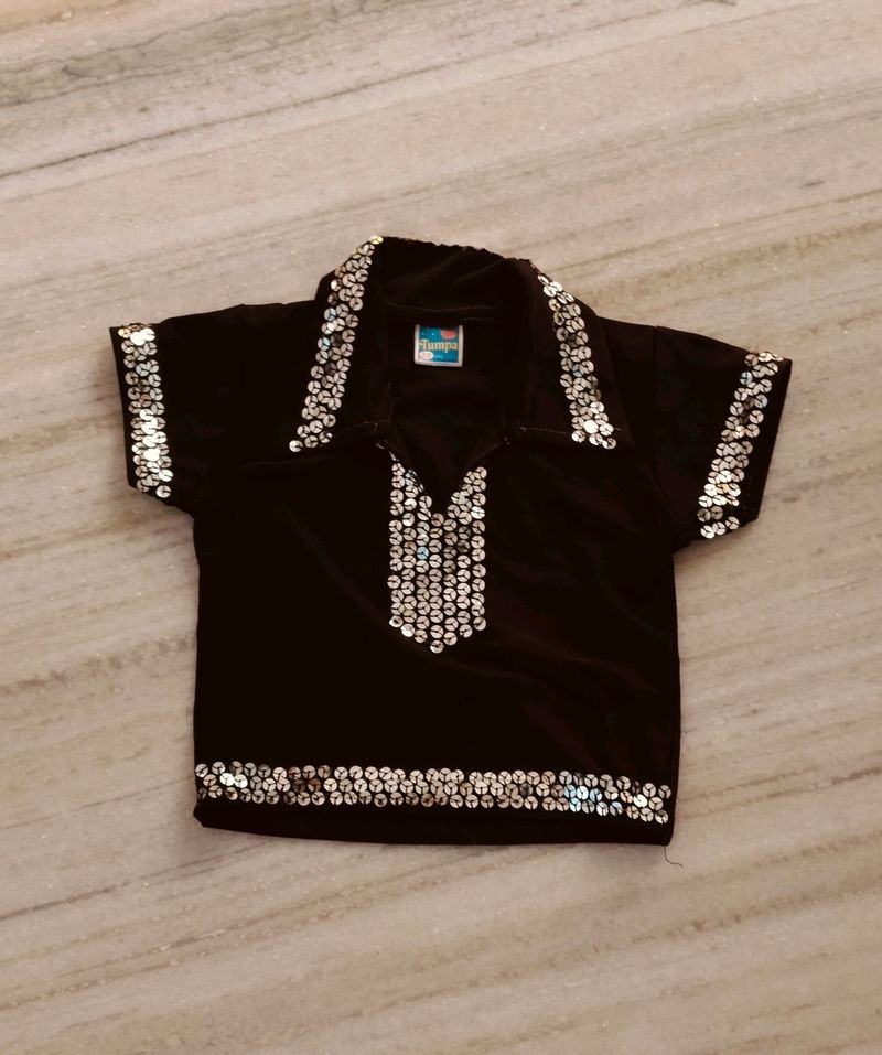 Sparkling Sequin Black Shirt