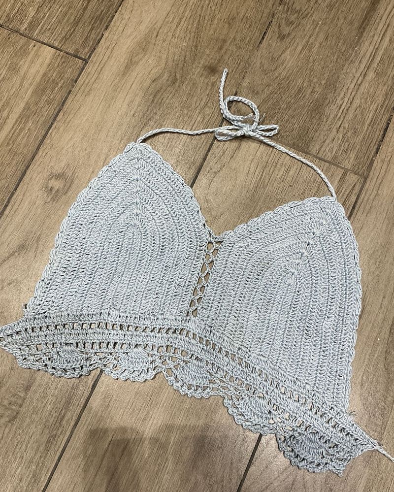 Crochet Halter Neck Crop Top
