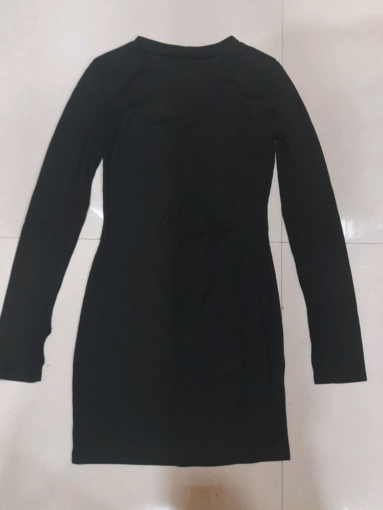 URBANIC Black Bodycon Dress