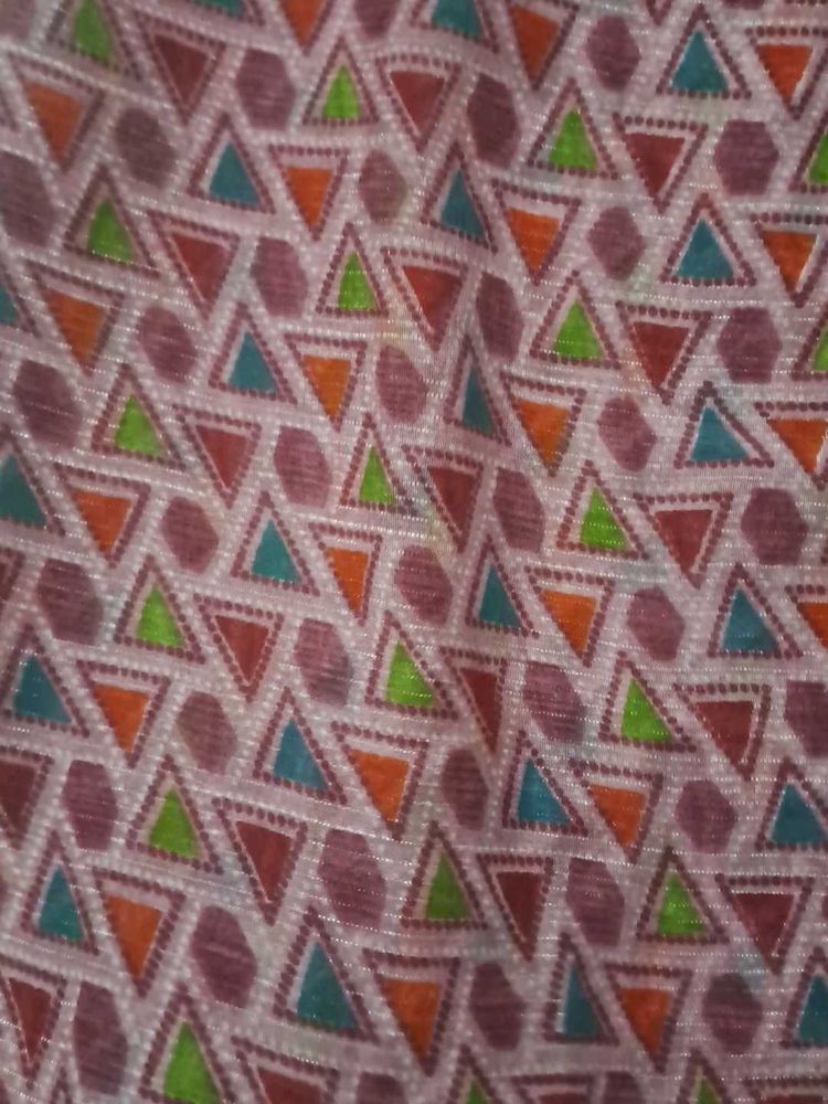 new Printed linen fabric saree light weight f