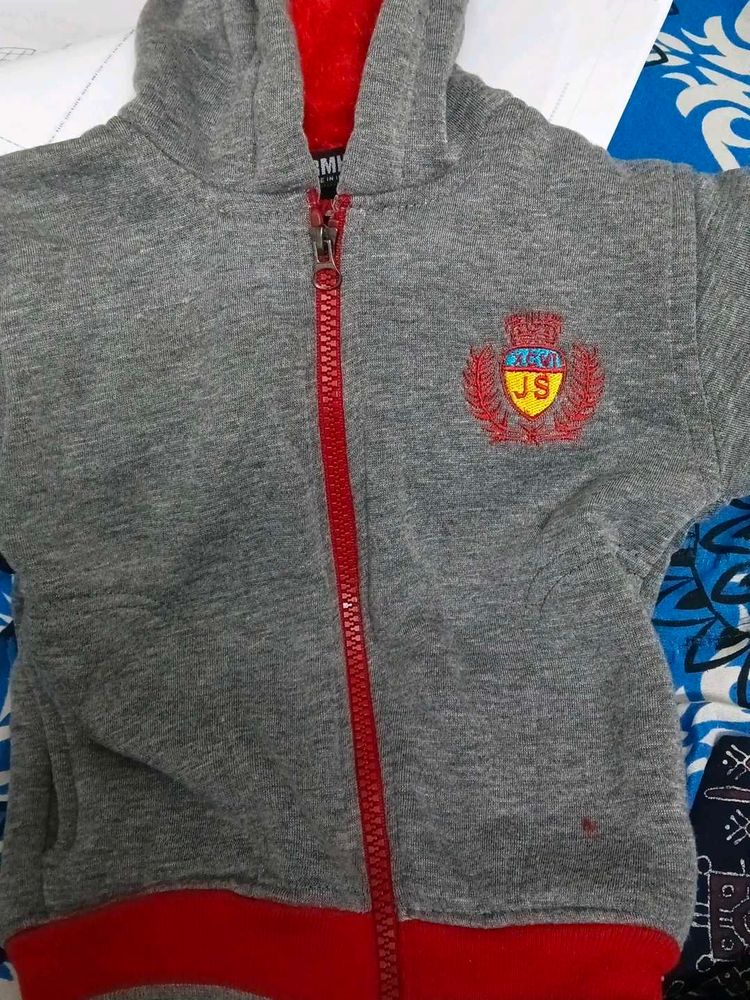 Grey Zip-Up Hoodie