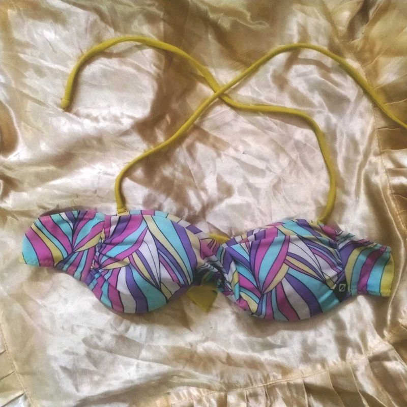 Colorful Pattern Padded Bikini Top